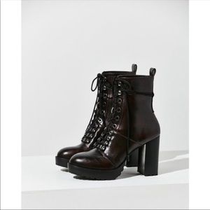 Urban Outfitters Lace-Up Heeled Ankle Boots